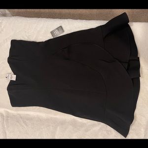 Express Women’s Sleeveless Ruffled Wrap Mini Dress Black Size 6 NWT